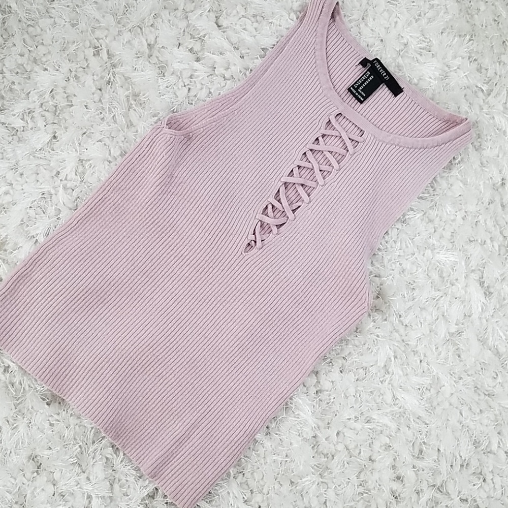 Ribbed sleeveless top, medium